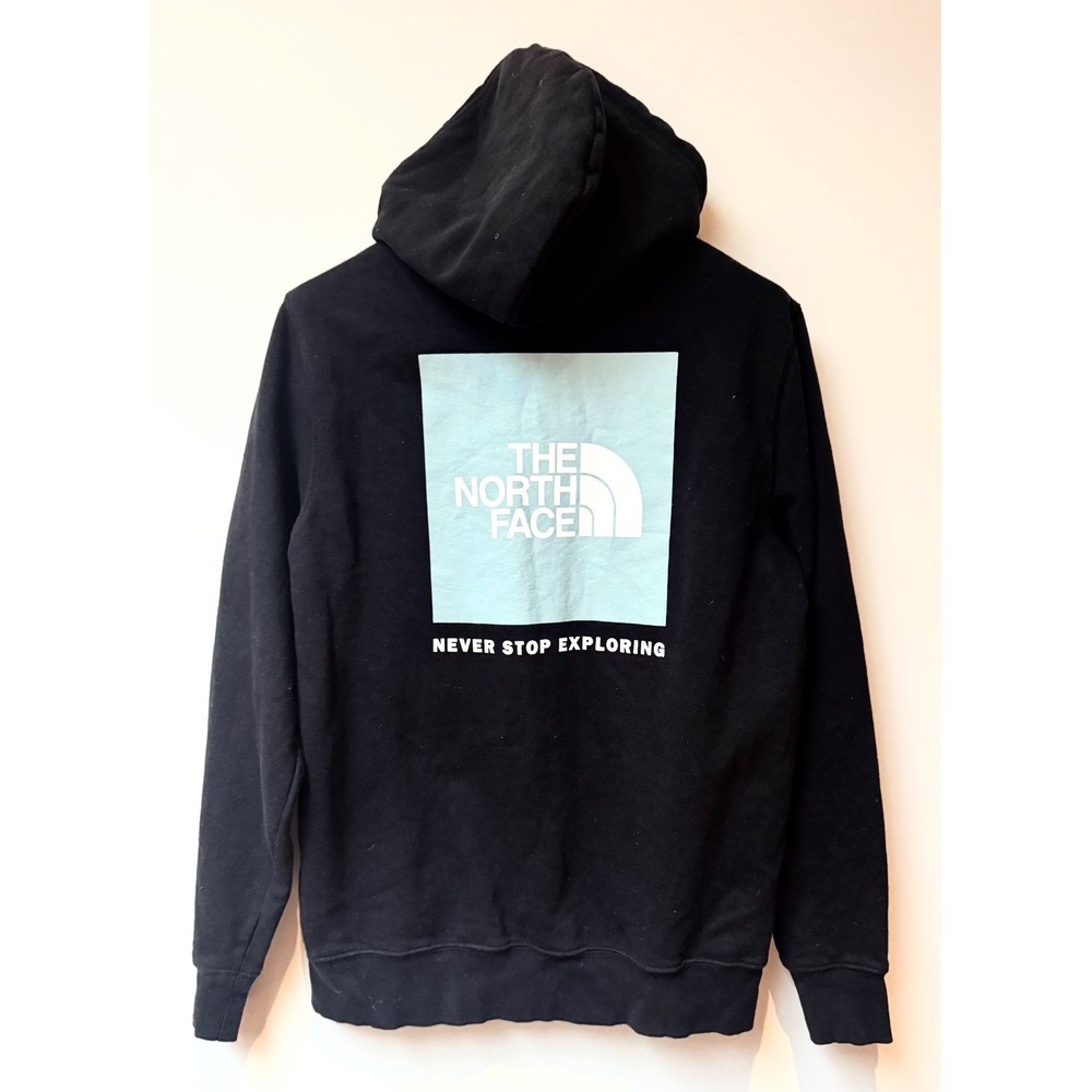 North Face Men's Black Hooded Sweatshirt Never Stop Exploring Sz L - Picture 2 of 4